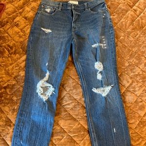 A+F Ripped High Rise Skinny Jean